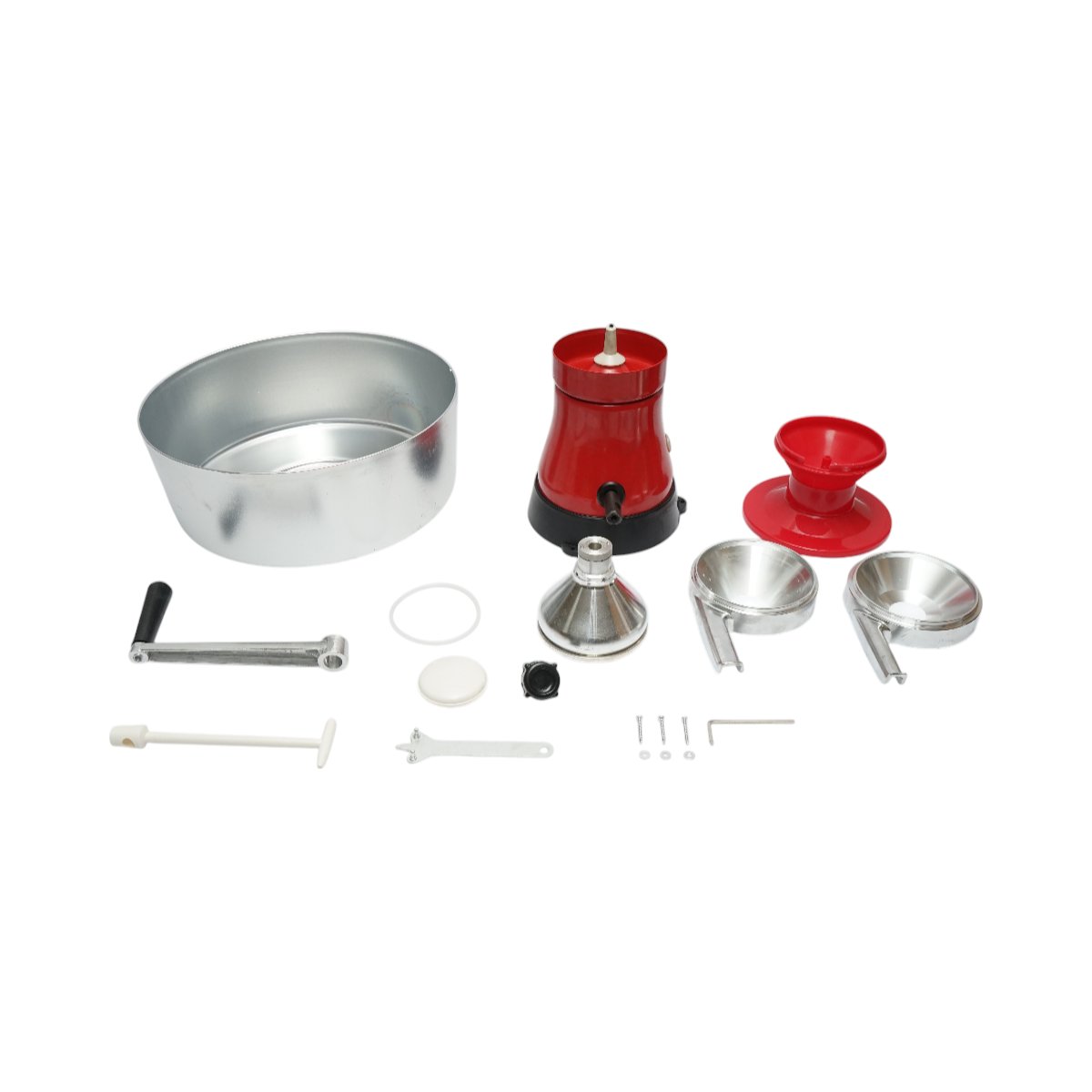 Separator smantana din lapte sau pentru degresat manuial, recipient aluminiu 5L, capacitate 80L/h